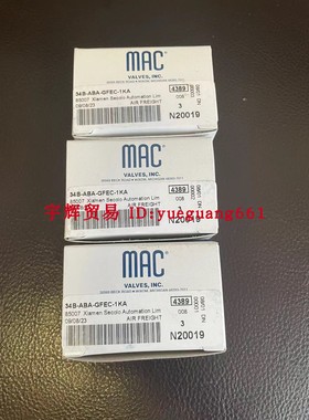 原装美国MAC电磁阀34B-ABA-GFEC-1KA MOODE:4389