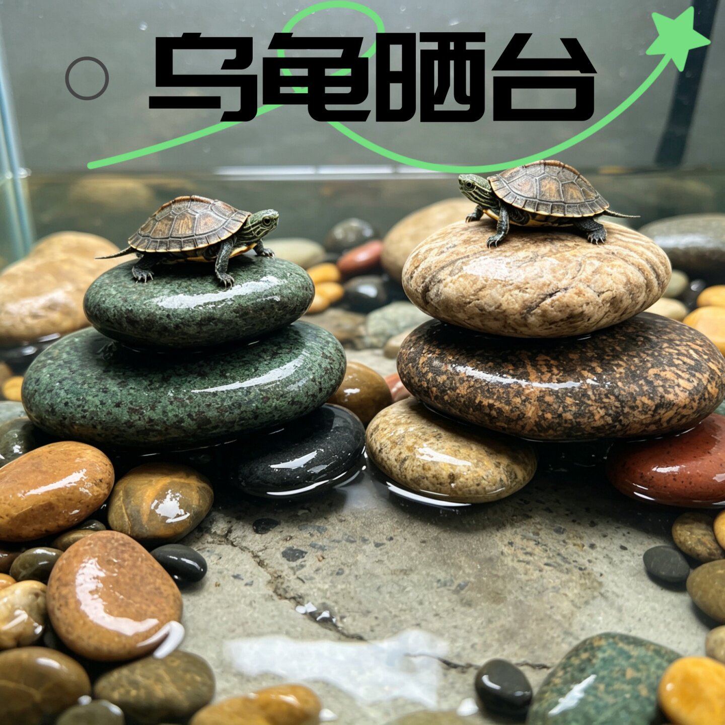 天然大鹅卵石乌龟晒台爬台晒背石图片