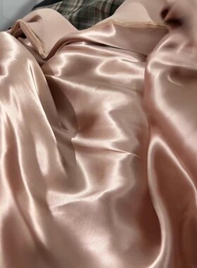 余两块整出50姆米植物醋酸缎玫瑰金肉粉色150门幅72%植物醋酸28棉
