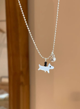 可爱甜美腊肠小狗吊坠项链女