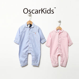 爬服定制婴儿童新生儿宝宝纯棉宽松哈衣爬服连身衣春秋新款连体衣