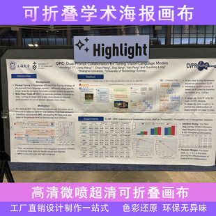 学术会议海报展会宣传可折叠油画布打印定制印刷制作广告布置展位