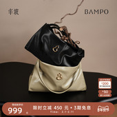 BAMPO半坡福瑞方方包 明星同款 头层牛皮托特包可放电脑单肩包