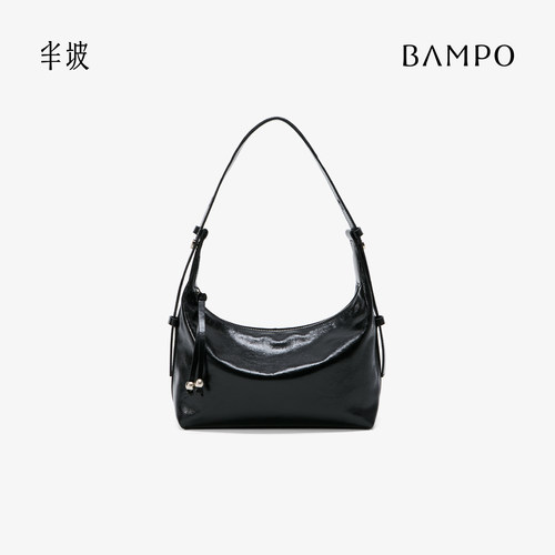 BAMPO半坡云容hobo包头层牛皮单肩腋下包新款商场同款质感斜挎包