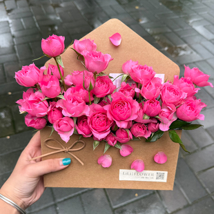 一封情书花束礼盒手提花盒diy创意信封网红花艺折叠礼盒鲜花包装