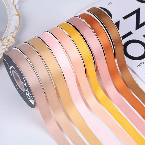 2cm双面加密涤纶丝带花艺缎带彩带花店资材纯色蛋糕装置diy材料