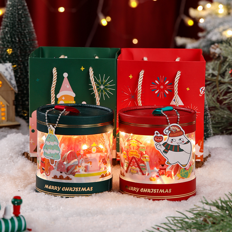 平安夜苹果礼盒圣诞节礼品盒平安果包装盒糖果小礼物盒子礼品空盒