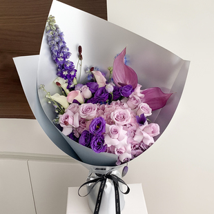 高级感加厚双面哑银造型纸银色硬卡纸包花手工花艺鲜花包装纸材料