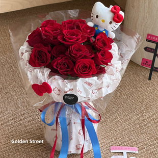 KT猫38g雪梨纸鲜花礼物包装纸花束手揉纸内衬纸手工花艺diy资材