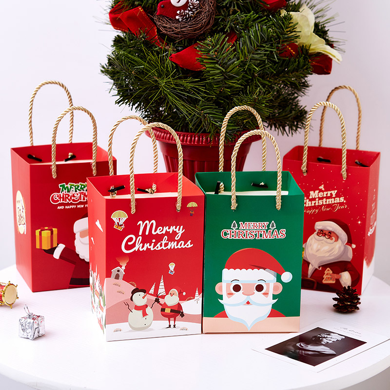 圣诞节礼品袋小礼物袋手提糖果袋创意苹果礼盒平安夜平安果包装袋