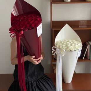 加厚皮质鲜花花束防水纸微醺系列冰淇淋纸花店资材 七夕新品