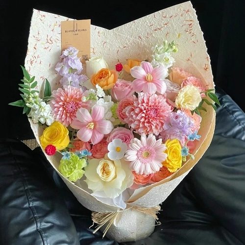 手撕花瓣纸花束加厚高端手工真花瓣东巴纸鲜花包花纸花艺包装材料