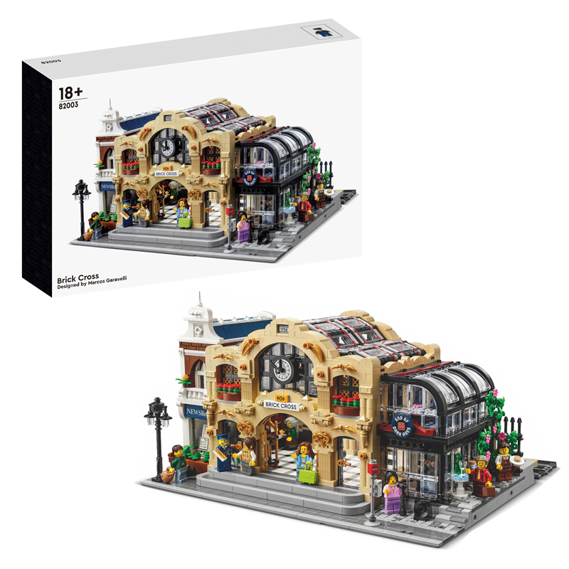 中国积木建筑街景国王十字火车站910034大型成人高难度拼装玩具