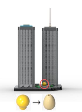 积木MOC-144519世贸中心双子塔