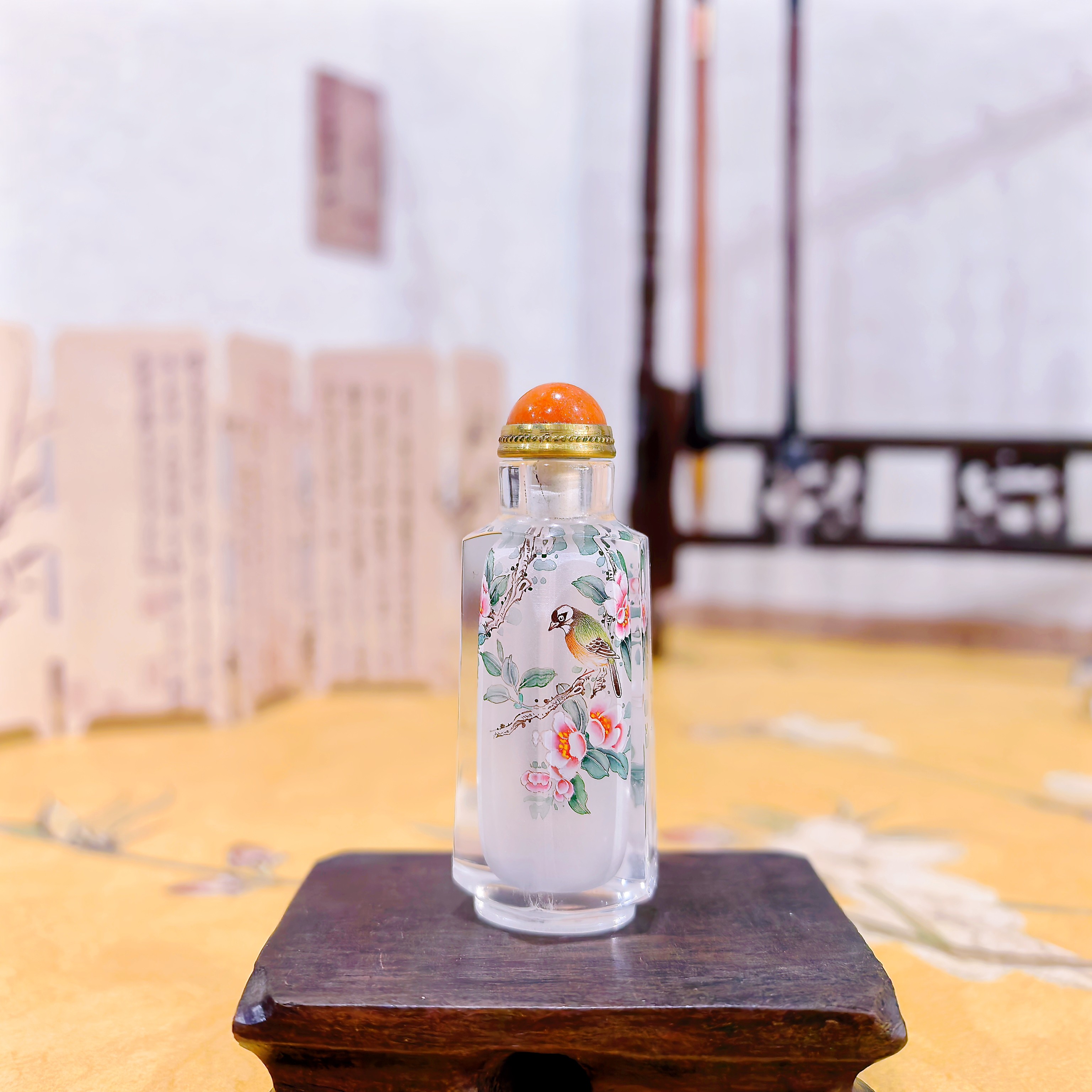 匠心独韵内画鼻烟壶天然水晶锦上添花鸟图新年收藏礼品收藏升值礼,特色手工艺,内画鼻烟壶,淘宝优惠券,粉丝福利购,淘宝优惠卷