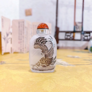 匠心独韵内画鼻烟壶手工绘画收藏新年送礼高档礼品摆件大展宏图