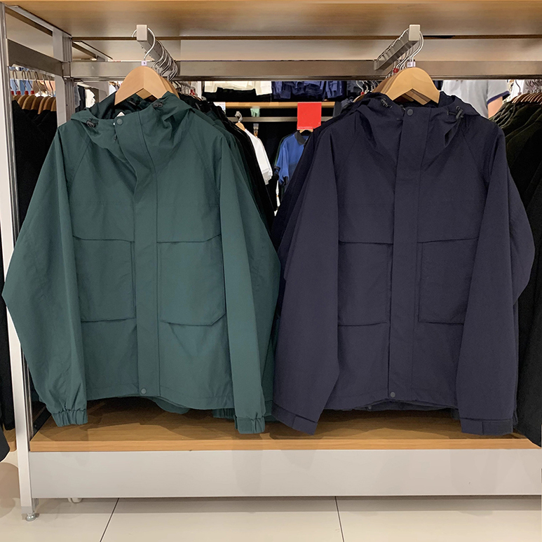 日系外贸男装女装防风连帽外套/夹克户外休闲25秋冬新款478231