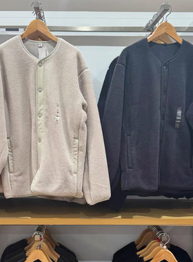 男装防风仿羊羔绒摇粒绒开衫/长袖外套25秋冬新款抓绒上衣R481183