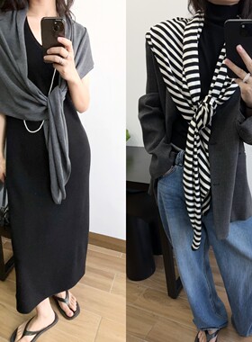 秋冬百搭男女通用三角巾毛织