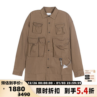 WANDER 休闲衬衫 秋冬新款 黑色长袖 银泰百货精品301574 男士 AND