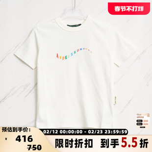 ANDERSSON BELL 女士纯棉字母圆领短袖T恤银泰百货精品 301596