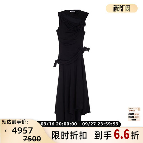 ACNE STUDIOS 潮流都市女士无袖不规则设计连衣裙银泰百货 301574
