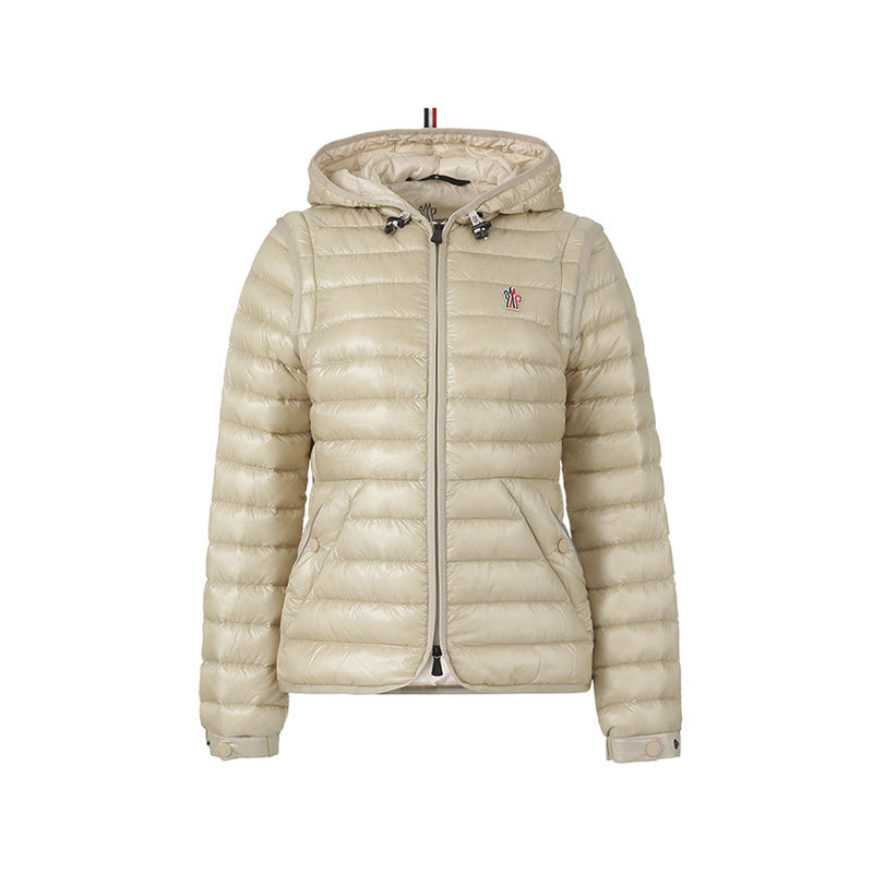 Moncler盟可睐女士可拆衣袖轻薄修身鹅绒连帽羽绒服马甲300095