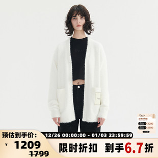 外套银泰 罗纹针织V领开衫 301446 秋冬女士潮流时尚 VETEMENTS