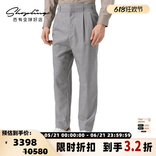 BC/Brunello Cucinelli 秋冬男士简约百搭羊毛休闲裤银泰