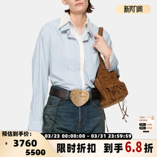 银泰百货 ACNE 衬衫 25秋冬女士细条纹假两件长袖 301574 STUDIOS