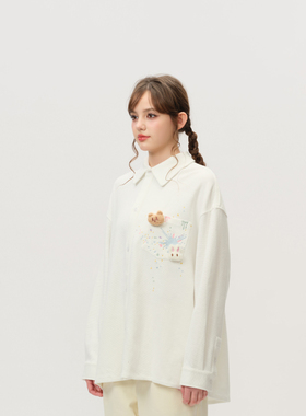 FRAILSTATE（M系列）男女款华夫格泼墨玩偶衬衫银泰百货 301260