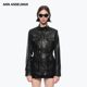 ANN 301286 风抽绳仿皮外套银泰百货 ANDELMAN秋冬新款 女士工装