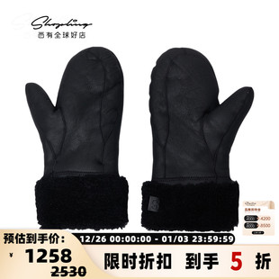 301596 秋冬女士皮毛一体并指手套银泰百货 Yves Salomon