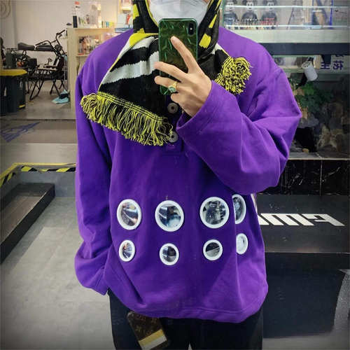 Pronounce  秋冬款男士创意圆圈设计翻领卫衣银泰百货精品 301596
