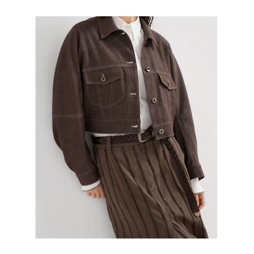 BC/Brunello Cucinelli 秋冬新款女士时尚牛仔外套银泰百货301574