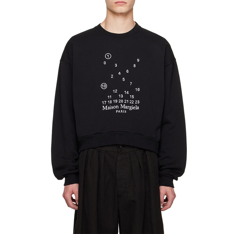 MAISON MARGIELA 男女同款字母印花休闲圆领套头卫衣银泰 301604