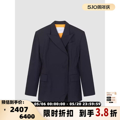 pushBUTTON女士春夏羊毛混纺韩系宽松职场西装外套 银泰 301604