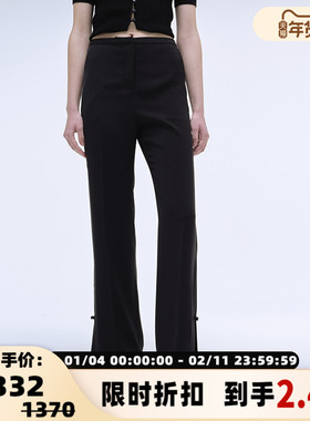 【折扣】INSPIRE STORIES 开叉直筒裤春夏款西服裤HM016银泰