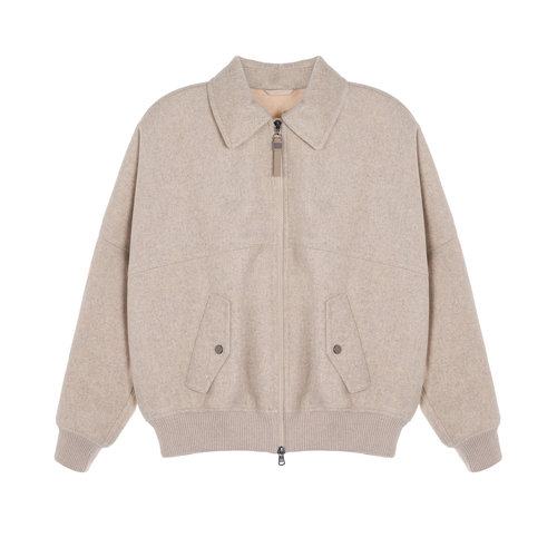 BC BRUNELLO CUCINELLI 女士舒适羊毛羊绒休闲夹克外套银泰301574