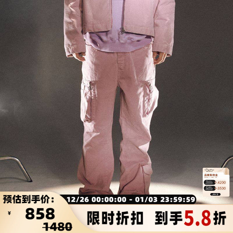 CEEC微喇立体裁剪洗水工装裤