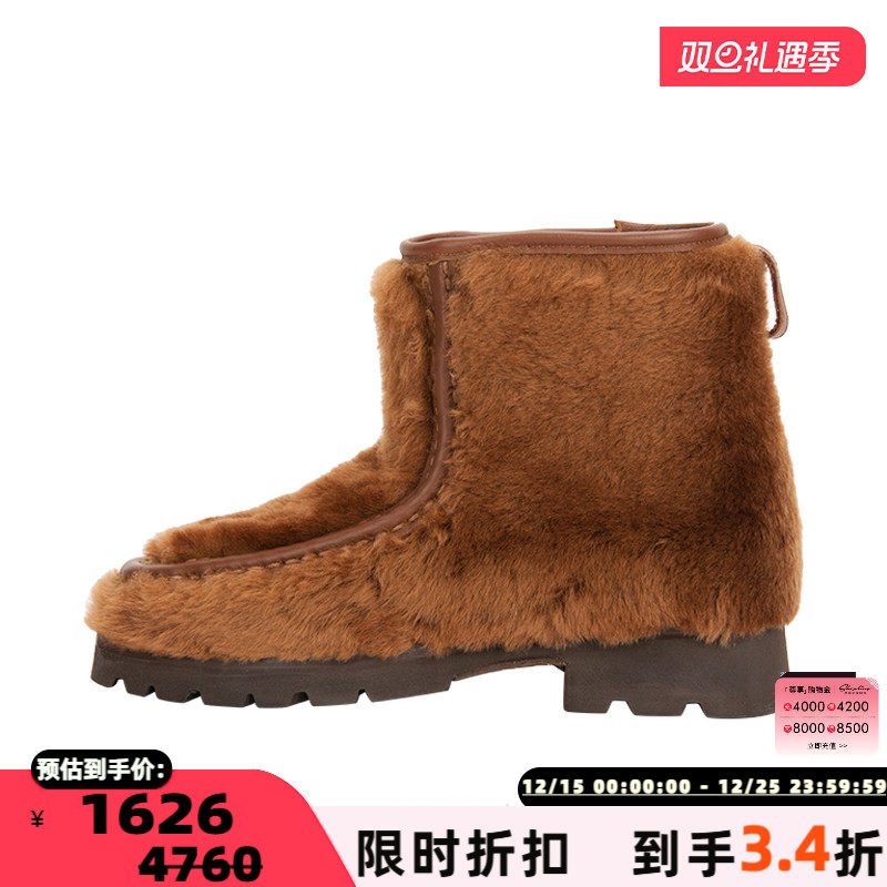 Hereu羊=复古时髦女士雪地靴