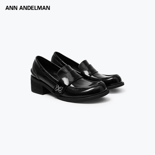 【梁洁同款】ANN ANDELMAN  新款女士粗跟乐福鞋豆豆鞋 301286