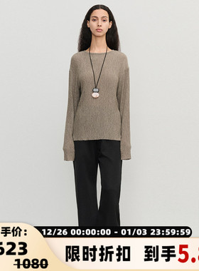 CONCISE-WHITE简白 24AW系列女士立体褶皱长袖银泰百货 301257