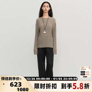 银泰百货 24AW系列女士立体褶皱长袖 301257 WHITE简白 CONCISE