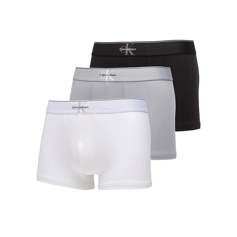 Calvin Klein/凯文克莱 男士高腰棉质平角内裤3条装银泰 301458图片