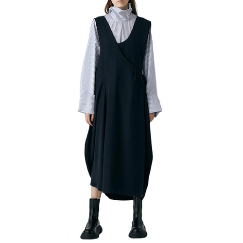 ENFOLD 女士知性优雅条纹两件套连衣裙银泰百货 301596