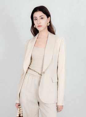 KAR PEISKOS 春夏女士后单开叉翻领西装外套银泰百货精品 301600