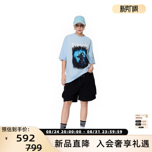 VETEMENTS新款印花5分袖T恤