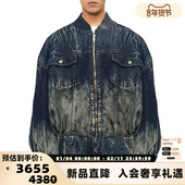 CHEN WANG 男士 FENG 手工水洗扎染渐变棒球夹克银泰百货 301614