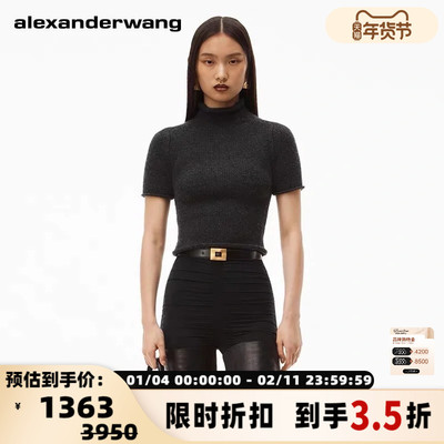 Alexander Wang 25春夏女士高领修身针织衫银泰百货精品 301596